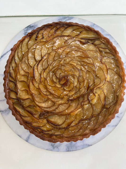 Cooked Pear Almandine Tart